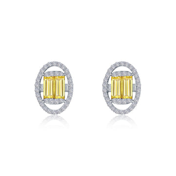 1.84 CTW Halo Stud Earrings